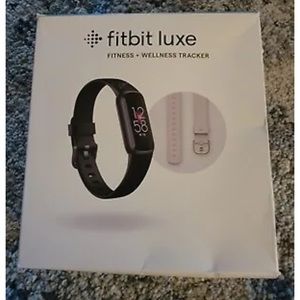 FITBIT LUXE FITNESS + WELLNESS TRACKER GRAPHITE SS CASE BLACK BAND W/ EXTRA BAND